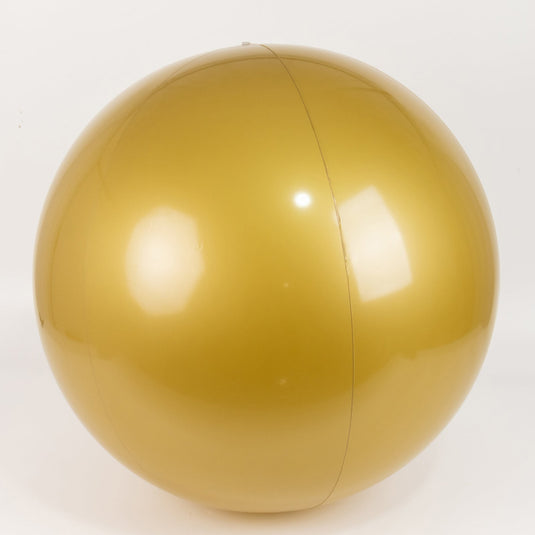 2 Pack 24" Inflatable Gold Decorative Balls - Round Vinyl Pool and Party Balls, Lightweight & Fun Decorations HIER_9900