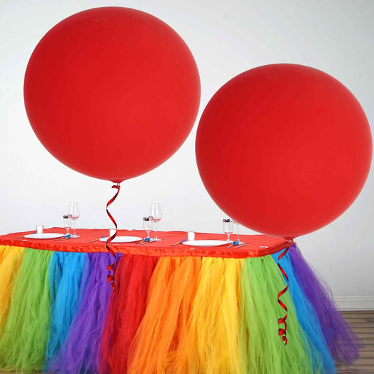 2 Pack 32" Large Matte Red Helium or Air Premium Latex Balloons Decorations PROstorez Default Title