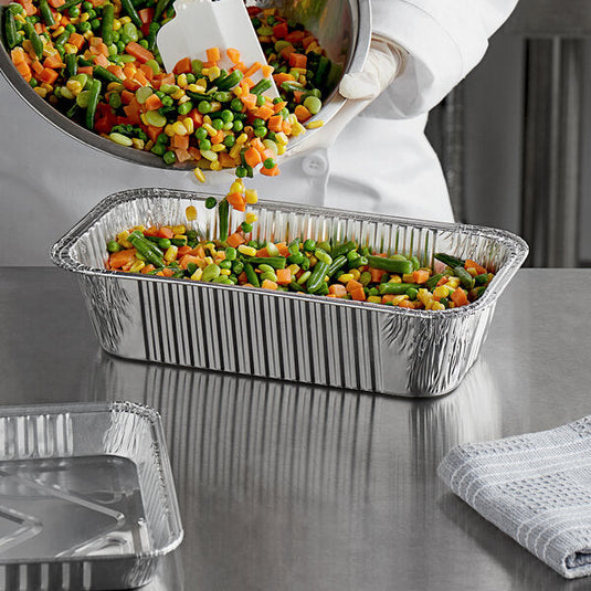 Disposable Aluminum 5lb Rectangular Loaf Pans: Ideal for Baking Disposable VeZee