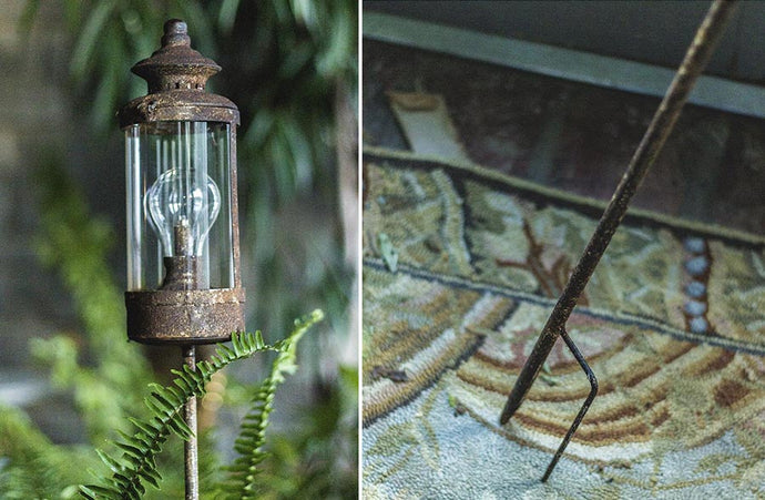 Distressed Metal Garden Stake LED Lantern General PPD