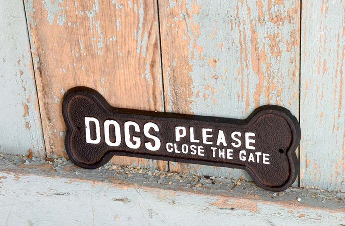 Dog Bone Gate Plaque General PPD