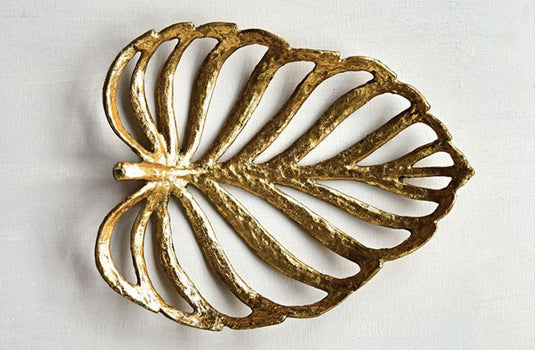 Decorative Cast Iron Leaf with Gold Finish General CC