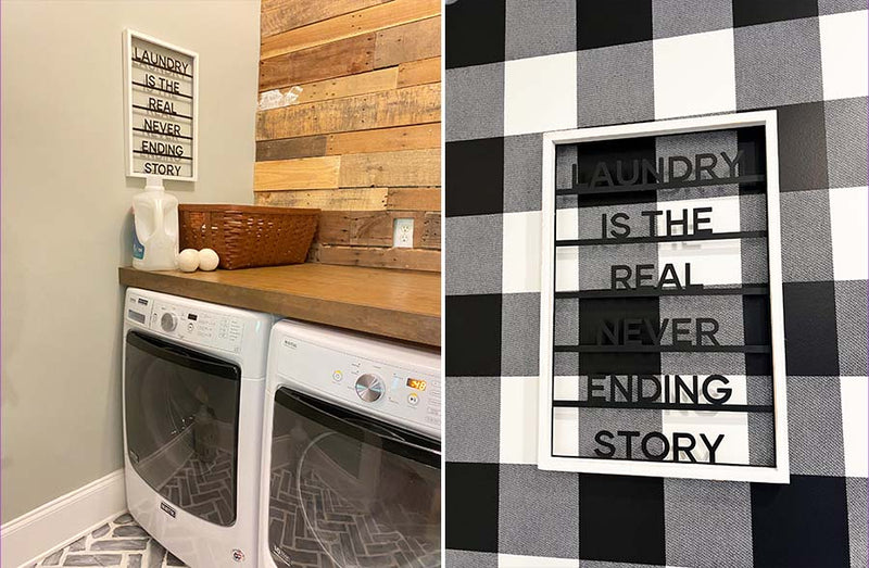 Load image into Gallery viewer, Fun Laundry Sign Wall Decor, Pick Your Style Whats trending Decor Steals
