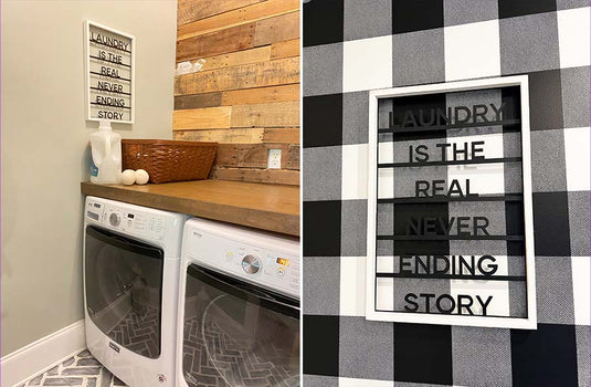 Fun Laundry Sign Wall Decor, Pick Your Style Whats trending Decor Steals