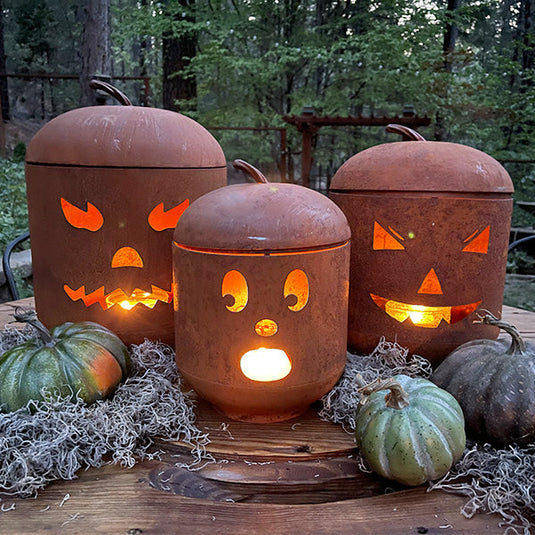 Distressed Metal Jack-O-Lanterns, Set of 3 General ABH