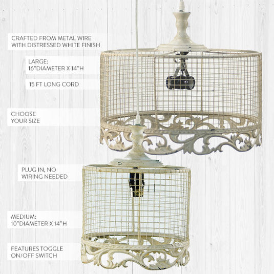 Chicken Wire Pendant Light, Pick Your Size General Decor Steals