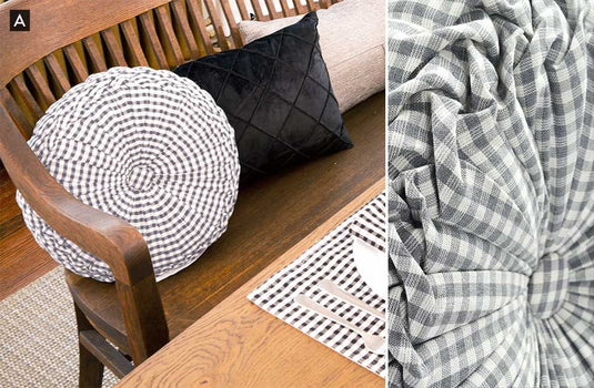 Gingham Pleated Pillow, Pick Your Color General Decor Steals