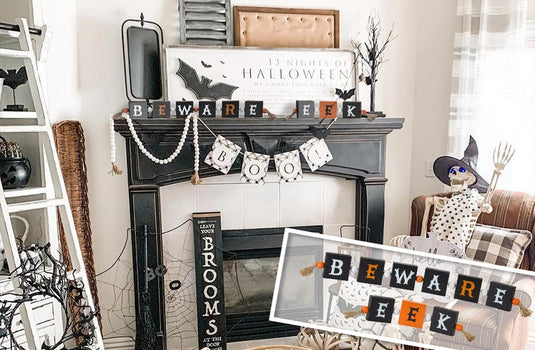 Halloween Block Garland, Set of 2 General MEL