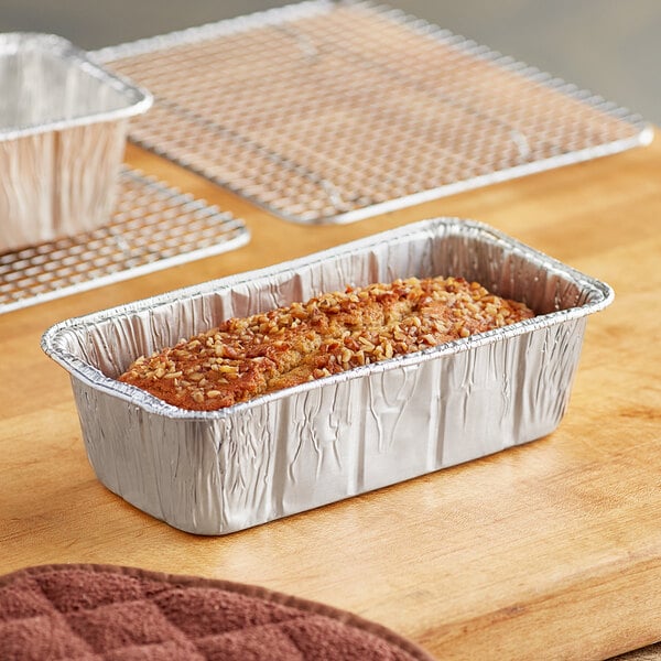 Load image into Gallery viewer, Disposable Aluminum 2lb Rectangular Loaf Pans: Ideal for Baking Disposable VeZee
