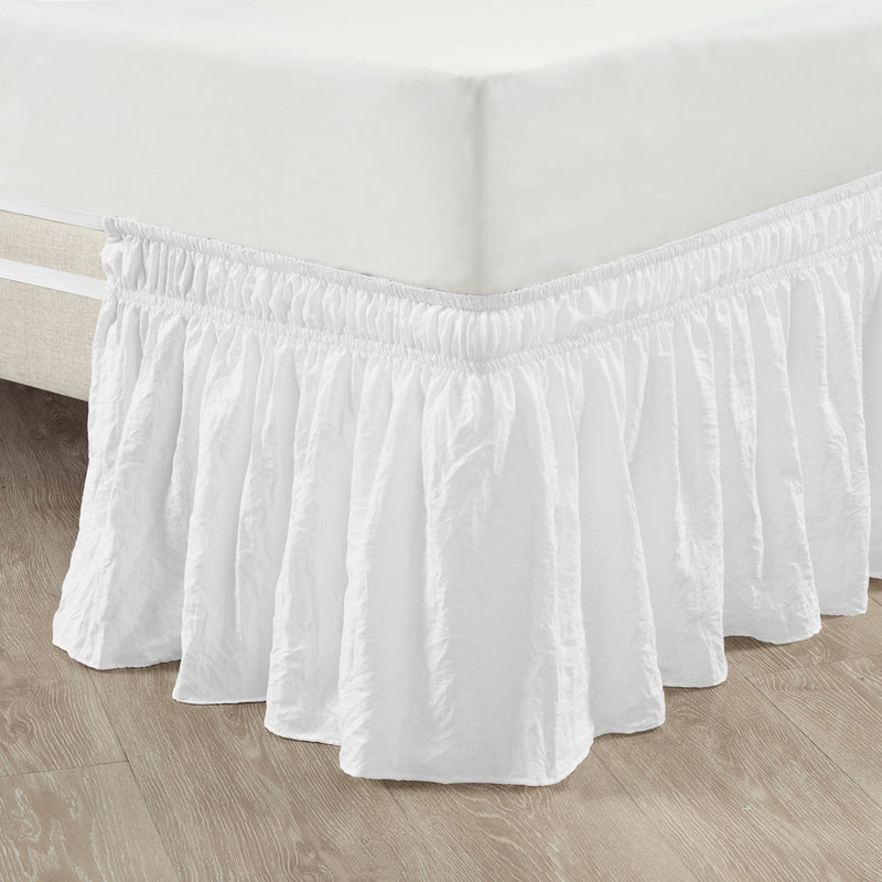 Load image into Gallery viewer, Ruched Ruffle Elastic Easy Wrap Around Bed Skirt Collective LushDecor
