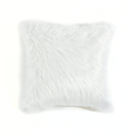 Mongolian Luca Soft Faux Fur Decorative Pillow Cover Collective LushDecor