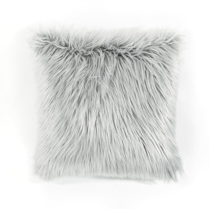 Mongolian Luca Soft Faux Fur Decorative Pillow Cover Collective LushDecor