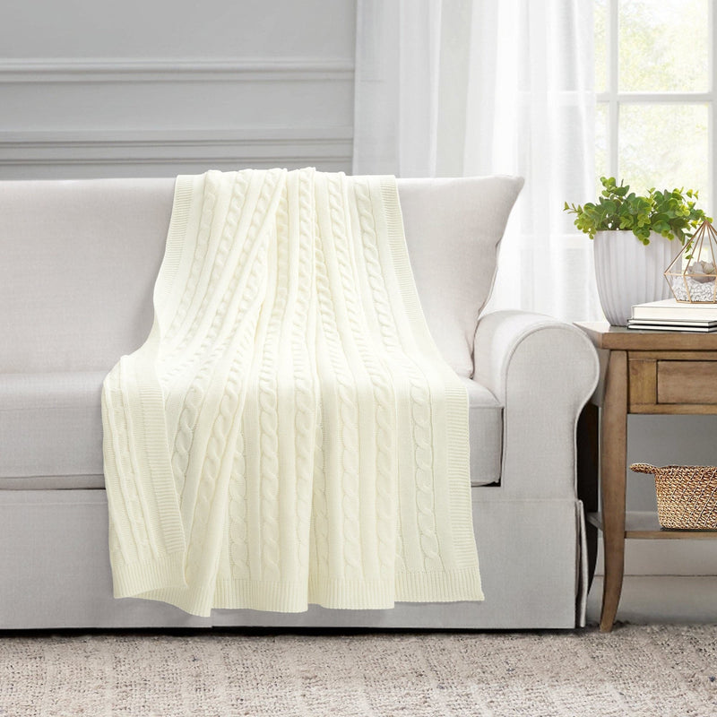 Load image into Gallery viewer, Cable Soft Knitted Throw Collective LushDecor
