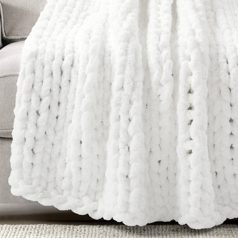 Load image into Gallery viewer, Hygge Ultra Soft Chenille Chunky Knit Throw Collective LushDecor
