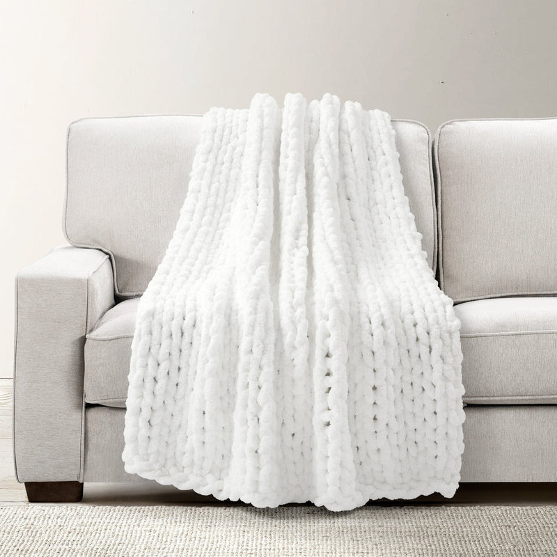 Load image into Gallery viewer, Hygge Ultra Soft Chenille Chunky Knit Throw Collective LushDecor
