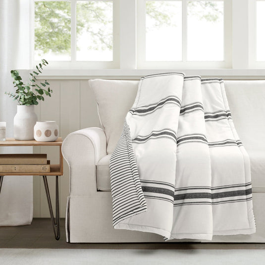 Farmhouse Stripe Throw Collective LushDecor