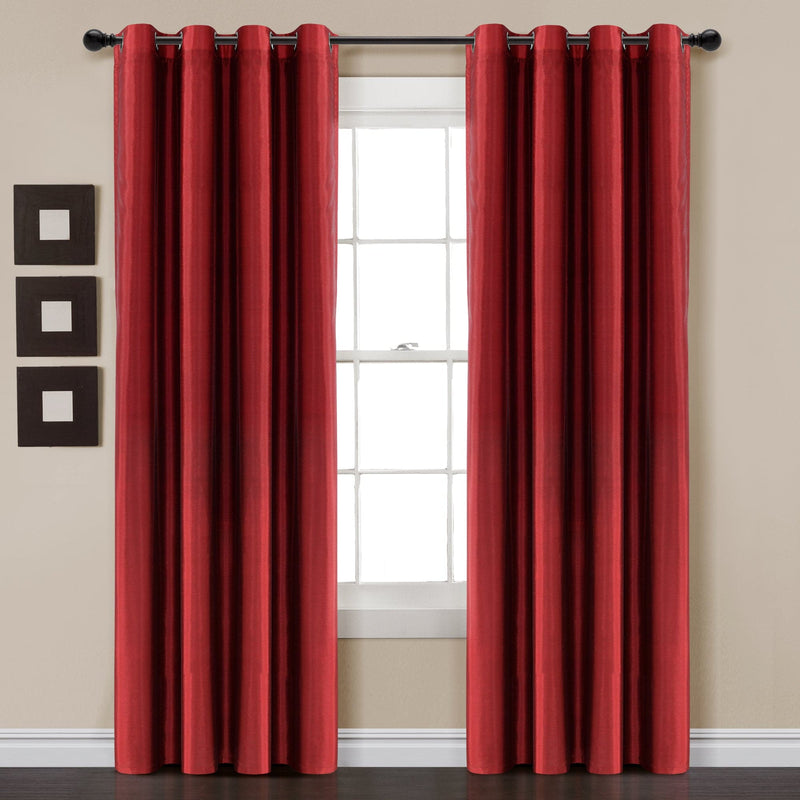 Load image into Gallery viewer, Faux Silk 100% Blackout Window Curtain Panel Collective LushDecor
