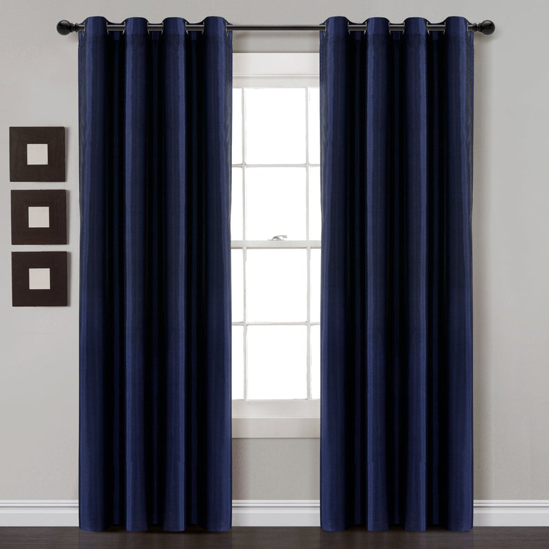 Load image into Gallery viewer, Faux Silk 100% Blackout Window Curtain Panel Collective LushDecor
