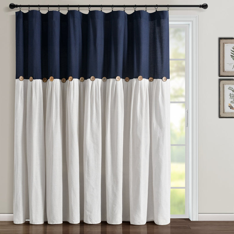 Load image into Gallery viewer, Linen Button Window Curtain Panel Collective LushDecor
