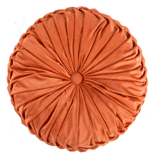 Round Pleated Soft Velvet Throw Pillow Collective LushDecor