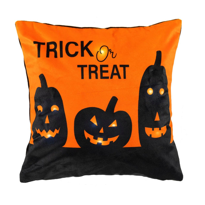 Trick Or Treat Pumpkin LED Decorative Pillow Collective LushDecor