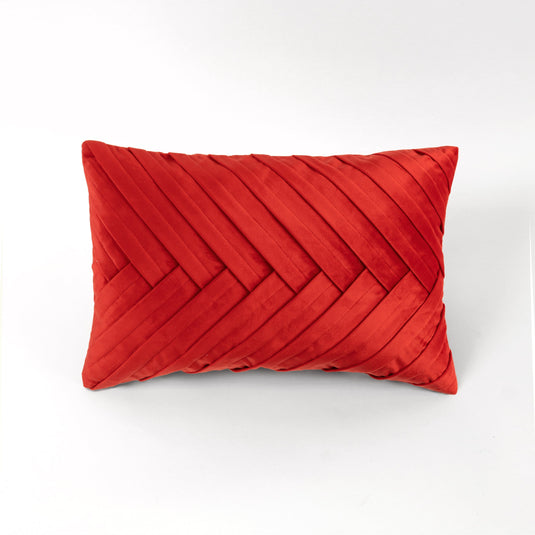 Velvet Pleat Decorative Pillow Collective LushDecor