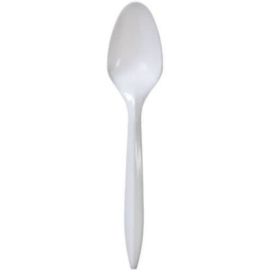 BULK Nicole Home Collection Medium Weight Teaspoon White Cutlery VeZee