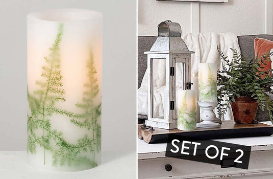 Fern LED Pillar Candles, Set of 2 Accessory SUL