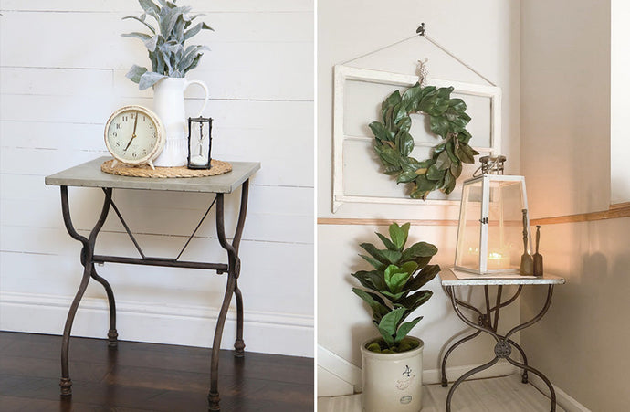 Rustic Metal Accent Table General VIP