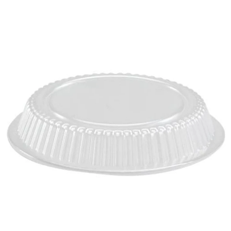 Load image into Gallery viewer, *WHOLESALE* 7&quot; Clear Dome Lids for Aluminum Round Pan | 500 ct. Disposable VeZee
