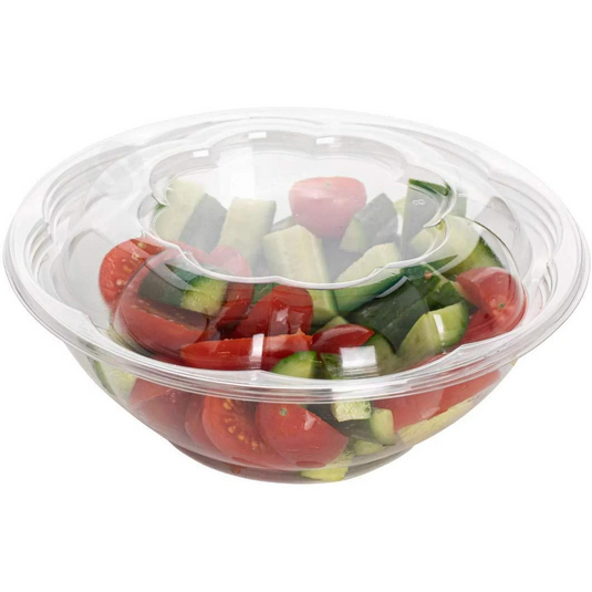 24oz Disposable Rose / Salad Bowls To-Go Containers with Airtight Lids Rose Bowls VeZee