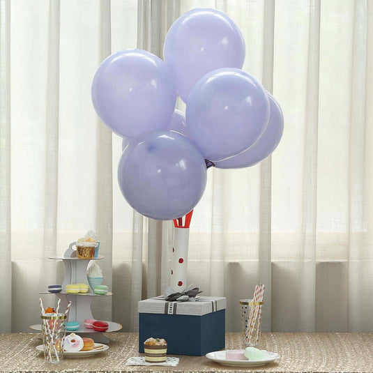 25 Pack 10" Matte Pastel Periwinkle Helium Air Latex Party Balloons Decorations HIER_9110 Default Title