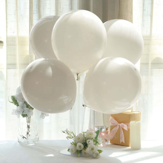 25 Pack 12" Matte Pastel Beige Helium Air Latex Party Balloons Decorations HIER_9110 Default Title