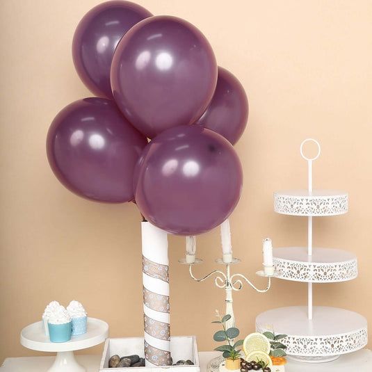 25 Pack 12" Matte Pastel Eggplant Helium or Air Latex Party Balloons Decorations HIER_9110 Default Title