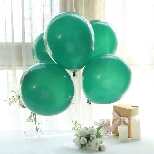 25 Pack 12" Matte Pastel Hunter Emerald Green Helium Air Latex Party Balloons Decorations HIER_9110 Default Title