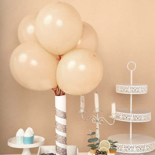 25 Pack 12" Matte Pastel Peach Helium or Air Latex Party Balloons Decorations HIER_9110 Default Title