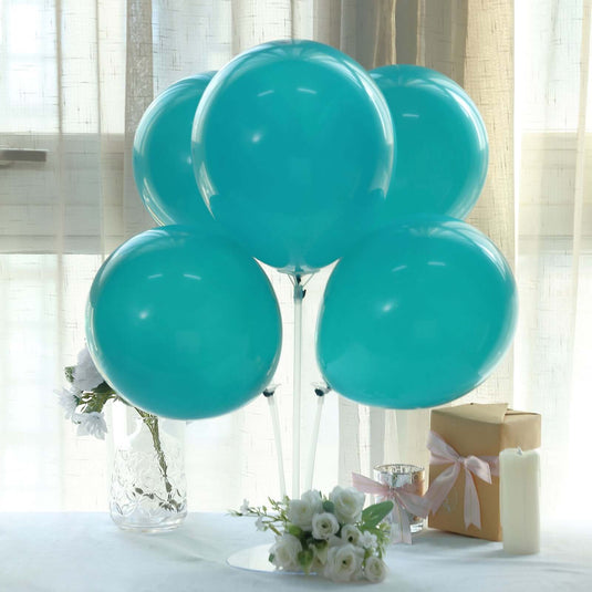 25 Pack 12" Matte Pastel Peacock Teal Helium Air Latex Party Balloons Decorations HIER_9110 Default Title