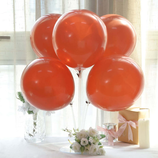 25 Pack 12" Matte Pastel Terracotta (Rust) Helium Air Latex Party Balloons Decorations HIER_9110 Default Title