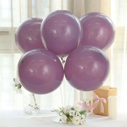 25 Pack 12" Matte Pastel Violet Amethyst Helium Air Latex Party Balloons Decorations HIER_9110 Default Title