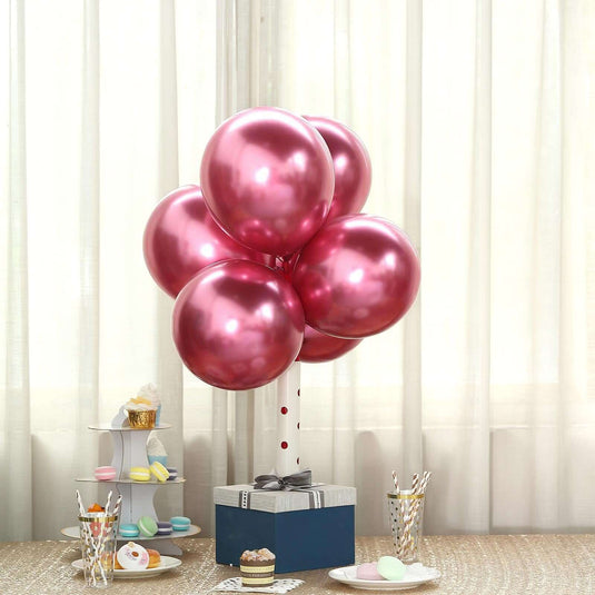 25 Pack 12" Metallic Chrome Pink Latex Helium or Air Party Balloons Decorations HIER_9110 Default Title