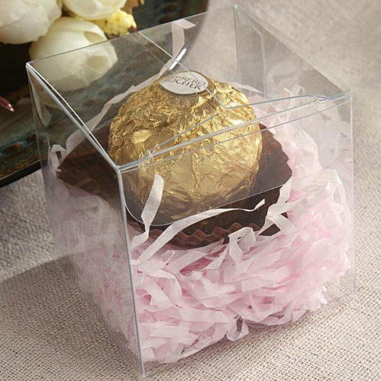 25 Pack 3" Easy DIY Clear Party Or Shower Favor Candy Gift Boxes Favor Bags & Boxes PROstorez Default Title