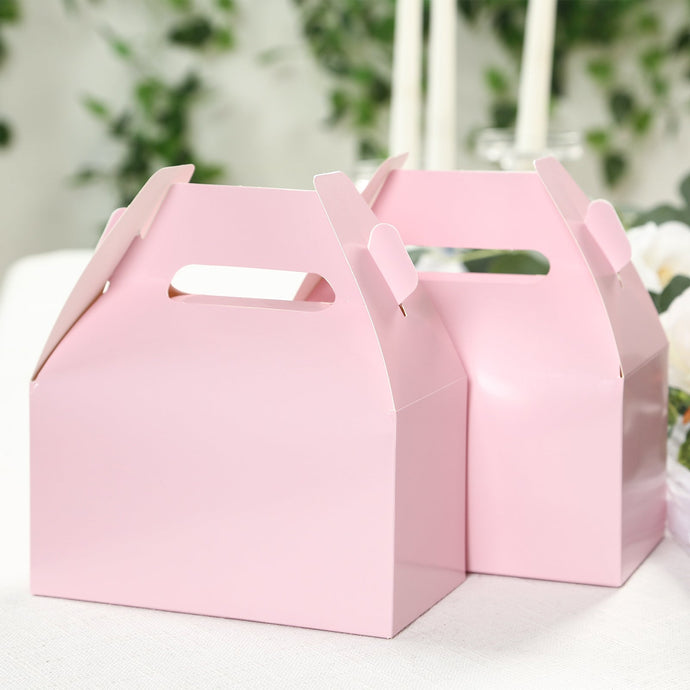 25 Pack Candy Gift Tote Gable Boxes, Blush Party Favor Treat Boxes - 6