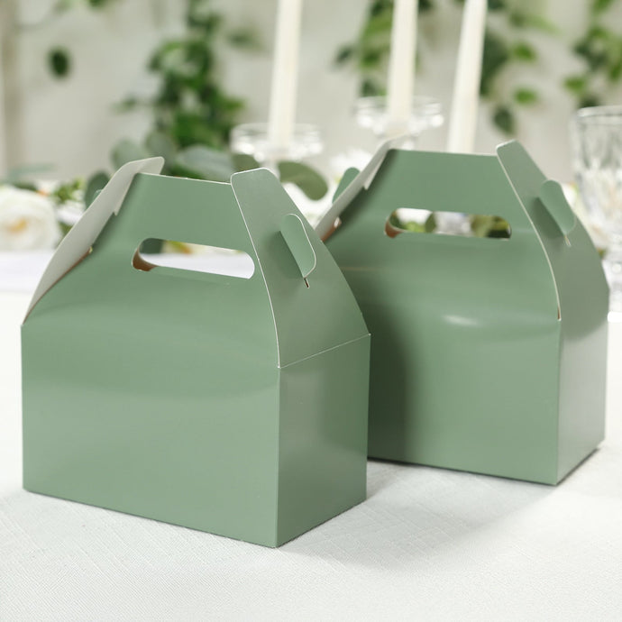 25 Pack Candy Gift Tote Gable Boxes, Dusty Sage Green Party Favor Treat Boxes - 6