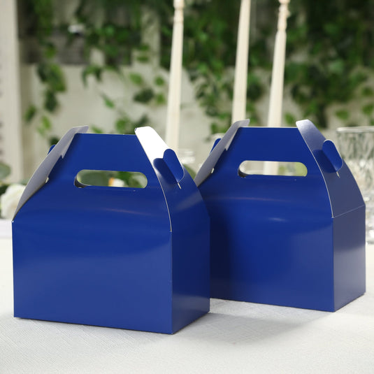 25 Pack Candy Gift Tote Gable Boxes, Royal Blue Party Favor Treat Boxes - 6