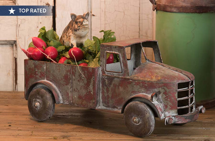 Distressed Metal Antique Finish Red Truck General DCI