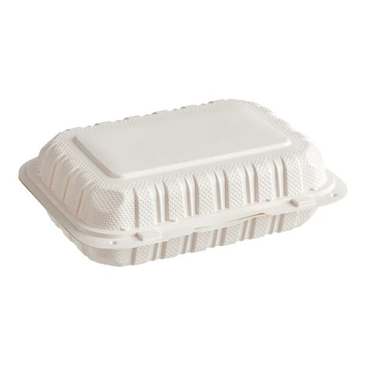 *BULK* 9"X6" Eco Friendly Microwavable , Food Containers with Clamshell Hinged Lid Food Storage & Serving VeZee