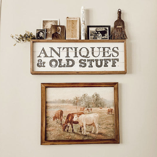 Vintage-Inspired Cow Ranch Framed Art General ABH