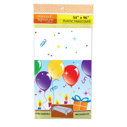 Birthday-Party Healy's Balloons 54"X96" Rectangular Plastic Cover:1CT Party Supplies Hanna K Signature