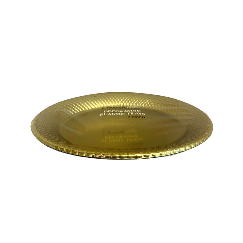 Load image into Gallery viewer, Gold Oval Serving Plastic Tray, 17.75 X 12.75 Tray King Zak
