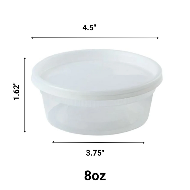 Load image into Gallery viewer, *WHOLESALE* 8oz. Heavy Duty Deli Containers with Lids | 240ct/case Food Storage &amp; Serving VeZee
